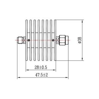 HS-XXdB 20W Fixed Attenuator With SMA Type (8G)_Web1